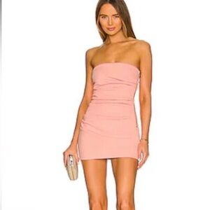MISHA  Pink Strapless Dress